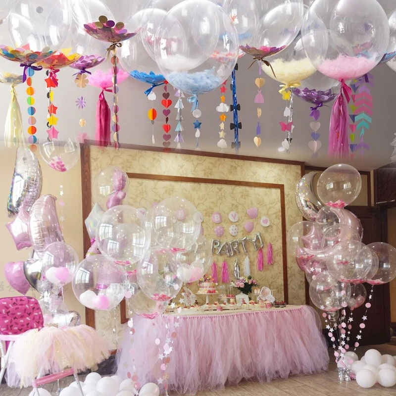 

Big Clear Bubble Without Feather Balloon Pvc Transparent Helium No Wrinkles Ballon For Wedding Brithday Party Decoration