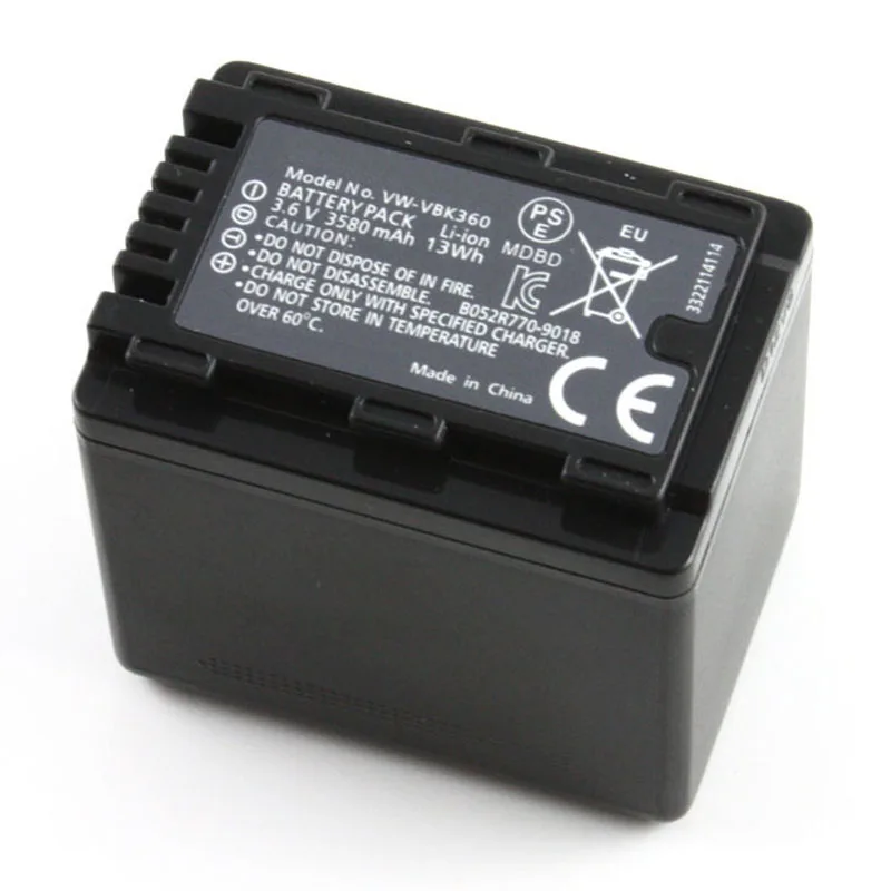 

VW-VBK360 VBK360 Battery for Panasonic HDC SD40 TM40 SD80 TM80 HS80 HS60 TM60 SD60 H85 T55 T50 H101 S71 bateria celular