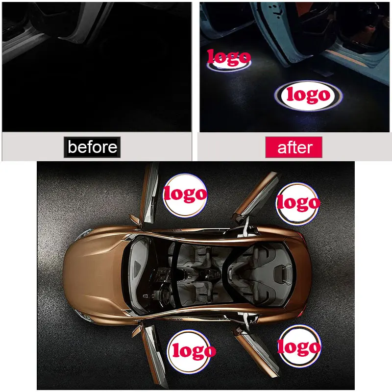 2X логотип свет для Audi q5 Led двери автомобиля sline RS s Логотип Двери проектор призрак
