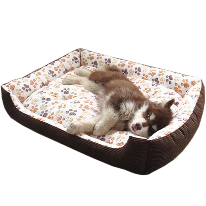

Footprint Print Dog Cat Bed Footprint Print Large Breed Puppy Bed Mat Warm Pet Warm House for Big Blanket Cushion Basket PD0017