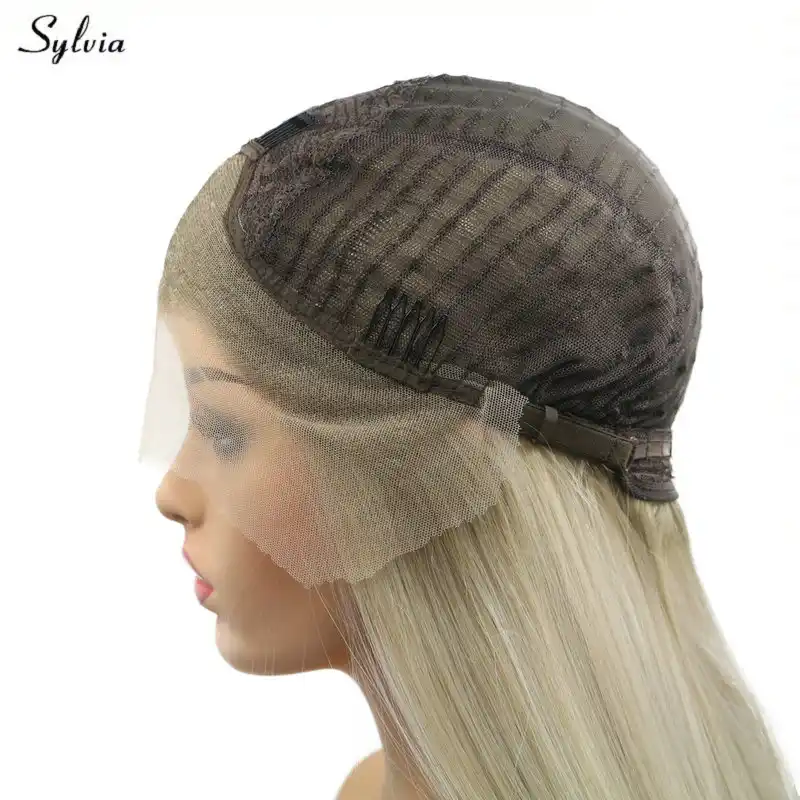 Sylvia Drag Queen Hair Blonde Wig With Brown Roots Two Tone Color