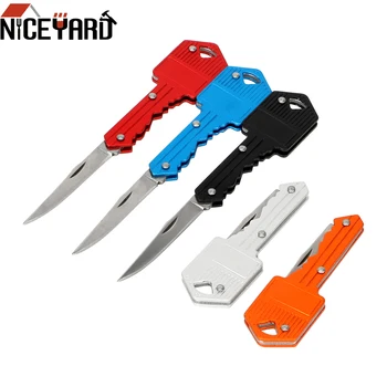 

NICEYARD Mini Keychain Knife Key Fold Knife Camping Outdoor Survive Tools Paper Cutter Letter Box Opener Peeler Hand Tool Sets