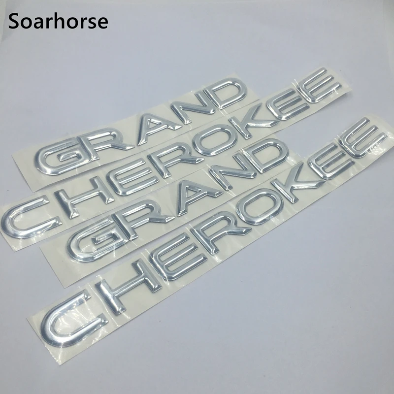 Soarhorse 1 комплект серебро для Jeep Grand Cherokee 4x4 V8 Limited Алфавит эмблема логотип значок