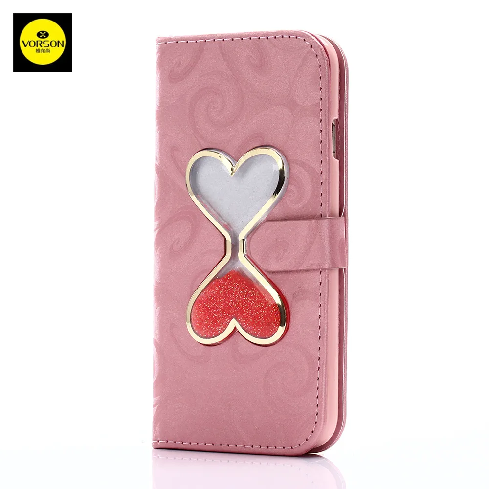 

Quicksand Wallet heart case for iphone 5 5s SE 6 6s 7 8 plus cover Luxury fashion stand coque card capa for iphone 7 phone case