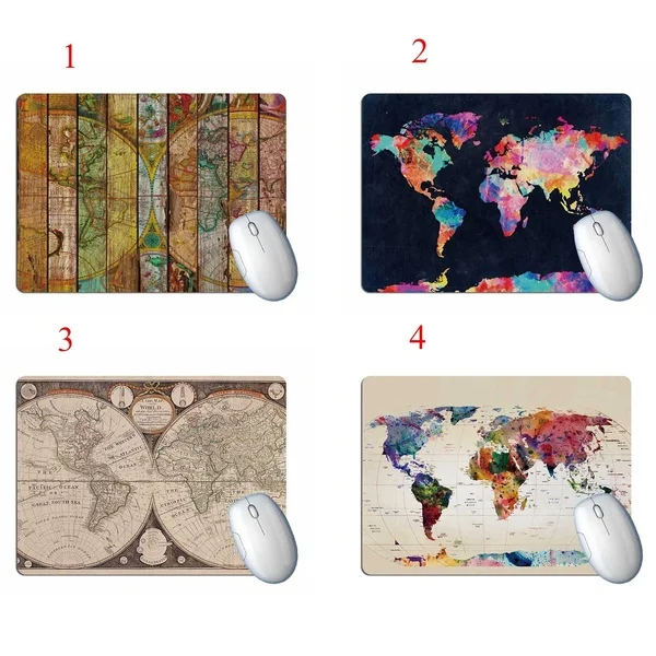 Игровой коврик для мыши Mairuige 22x18 см 25x20 25x29 компьютерный резиновый с картой мира