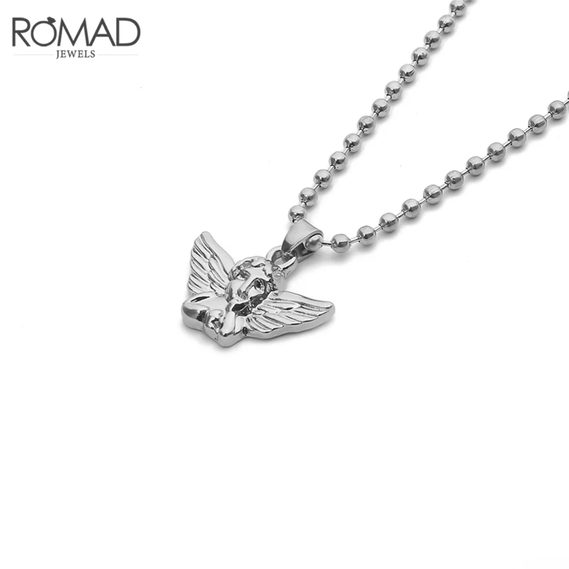 Ожерелье с подвеской ROMAD Angel женское ожерелье крыльями золотистого серебряного
