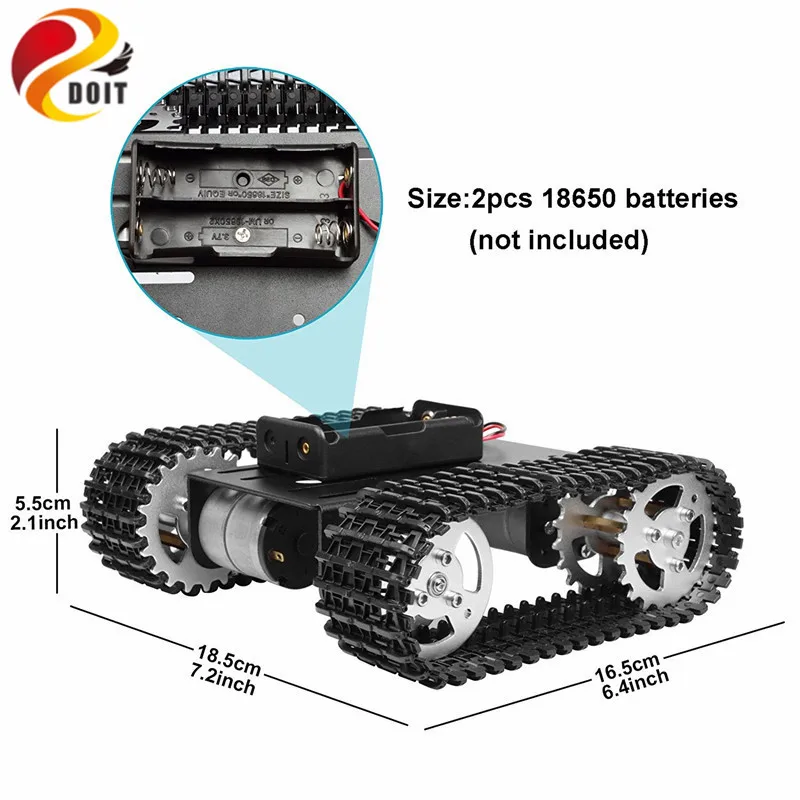 Умный робот танк шасси гусеничная машина платформа T101 с двойным двигателем постоянного тока 12 В 350 об/мин для Arduino DIY робот игрушка часть