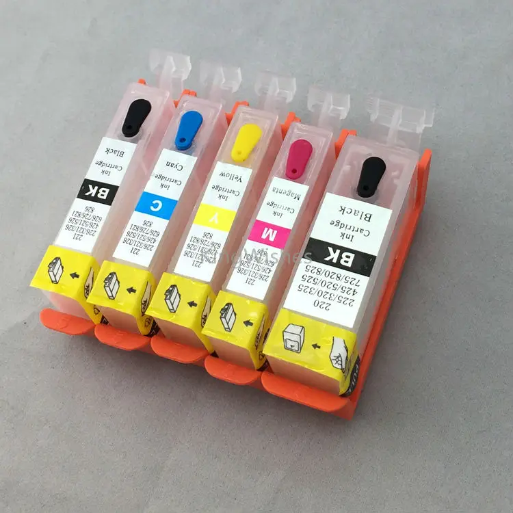 

High Quality 5PCS PGI-725 CLI-726 Empty Refillable Cartridge With Chip For Canon IP4870 IP4970 IX6560 MX886 MX897 Printer