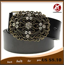 Cintos femininos Hot Sale Fashion Skinny Women's Pearl Retro Belt Metal Buckle With Rhinestone Waistband For women dress