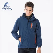 DZRZVD Для мужчин зимнего спорта на открытом воздухе кемпинг Пеший Туризм куртки Водонепроницаемый дышащий тепло из двух частей вниз лайнер лыжный ветровки