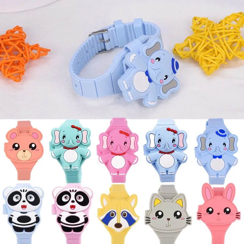 

10 type 3D Cartoon Children's Watches for girls & boys Cute Animal LED Digital Display Electric Flap Silicone Watch Kids gift PJ