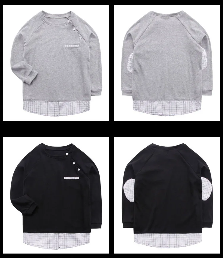casual black gray patchwork children tops tees boys long sleeve t shirts kids 2017 new spring autumn teenage boys t shirt clothing (7)