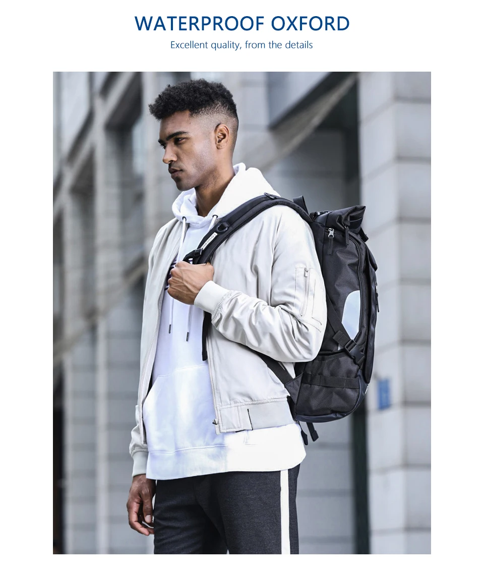 OZUKO, модный мужской рюкзак для ноутбука 15,6 дюймов, водоотталкивающий школьный ранец для подростков, повседневные студенческие рюкзаки, мужские дорожные рюкзаки Mochila