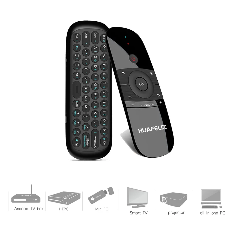 W1 2 4G air mouse беспроводная клавиатура Fly Mouse многофункциональный пульт