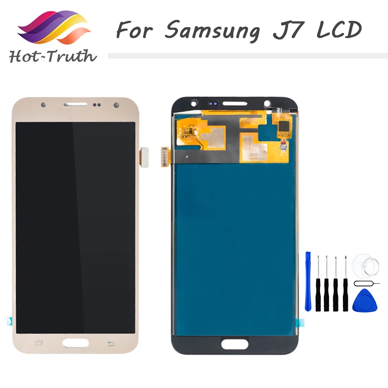 

Hot-Truth 1PCS SUPER AMOLED Screen For Samsung Galaxy J7 J700M J700F J700H 2015 LCD Display Digitizer Assembly 100% Tested+Tools