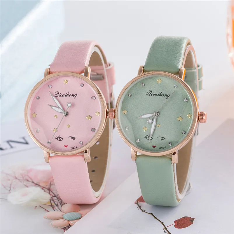 2018 Fashion women watches top brand luxury ladies watch Leather Band Analog Quartz Wrist Watch Clock relogio feminino J13#N (10)