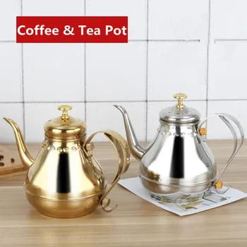 

Stainless Steel Teapot Gooseneck Pour Coffee Tea Kettle Filter Strainer Pot Large capacity Gooseneck with Strainer non-toxic