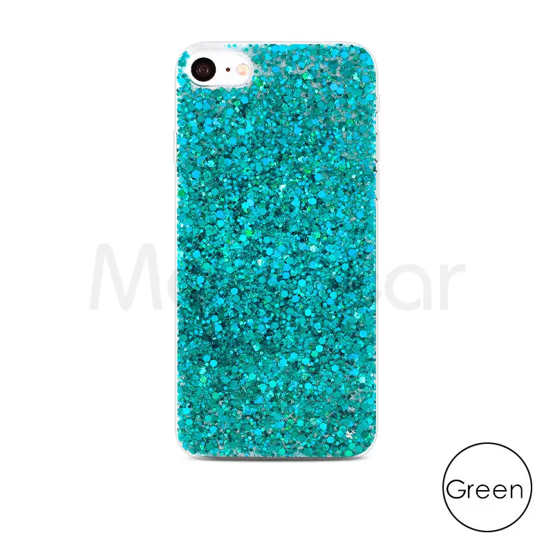 Silicone Bling Glitter Soft Phone Case with Shiny Powder Finish