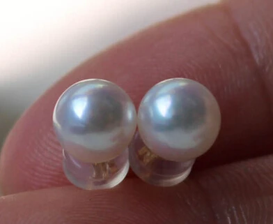 

wb002 AKOYA Japanese deep-sea pearl 18K Gold Earrings Ear Studs