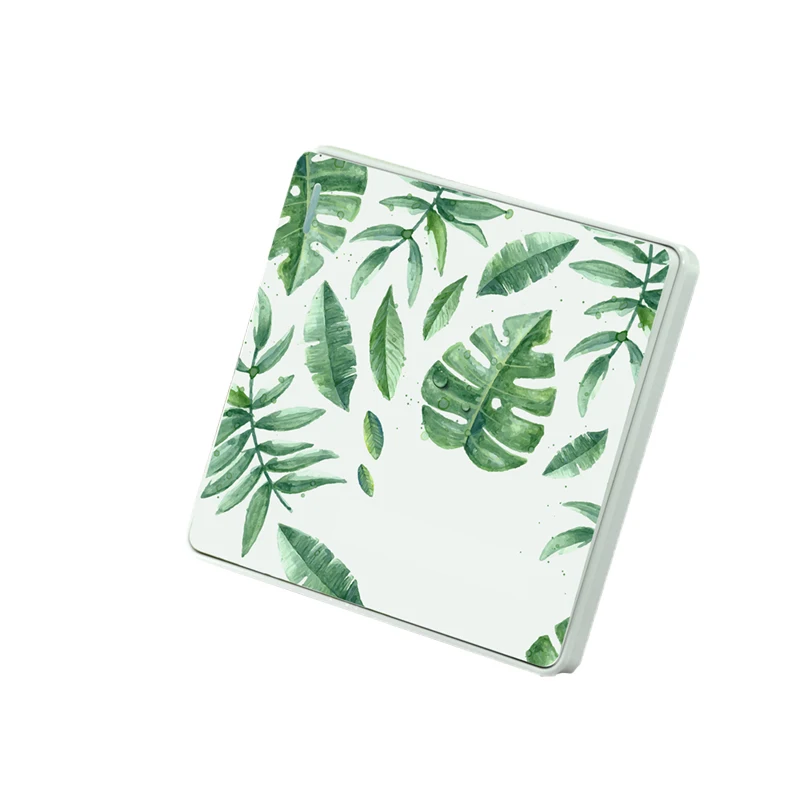 

New style Wall Switch Green Leaves Fresh Personality Push Button Switch 110-250V 10A