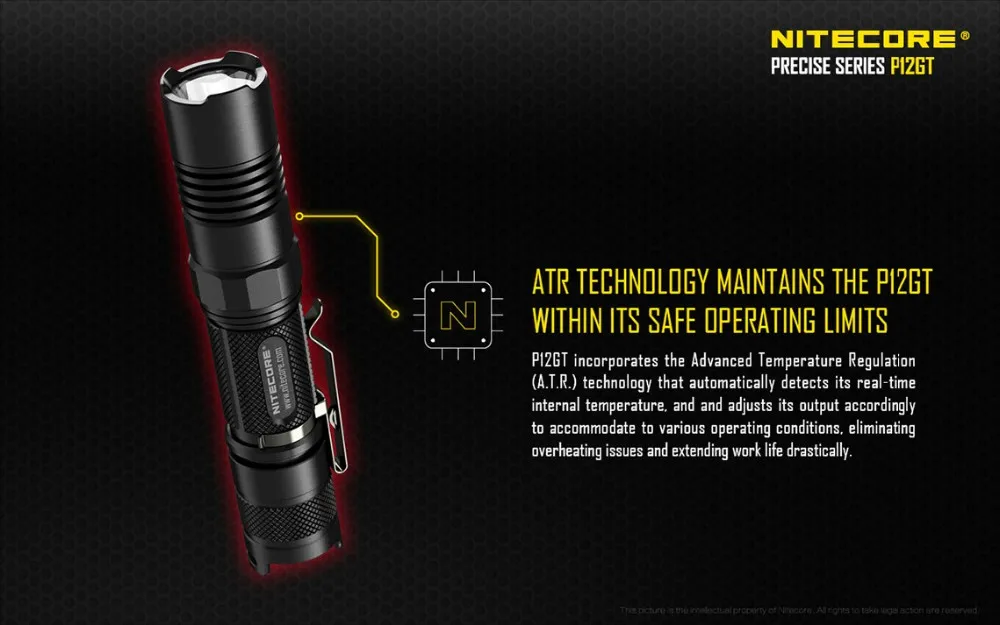 Nitecore P12GT фонарик с nitecore Nl189 3400 мАч 18650 батареи 7 режимов CREE XP-L Hi V3 LED 1000 люмен 320 м Луч расстояние