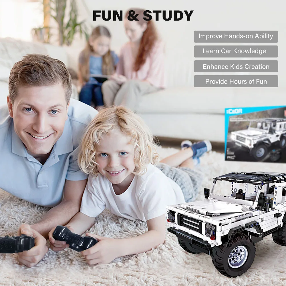 

DOUBLE E C51004 533pcs Building Blocks Bricks Off Road RC Car DIY Kits Kids Christmas Gift RC Toys for Children