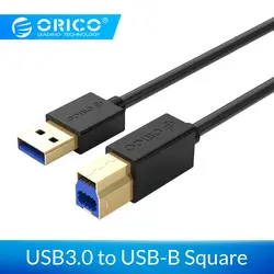 ORICO кабель USB3.0 к USB-B кабель для передачи данных 5 Гбит для HDD SSD принтер факс квадратный Интерфейс устройства USB B кабель