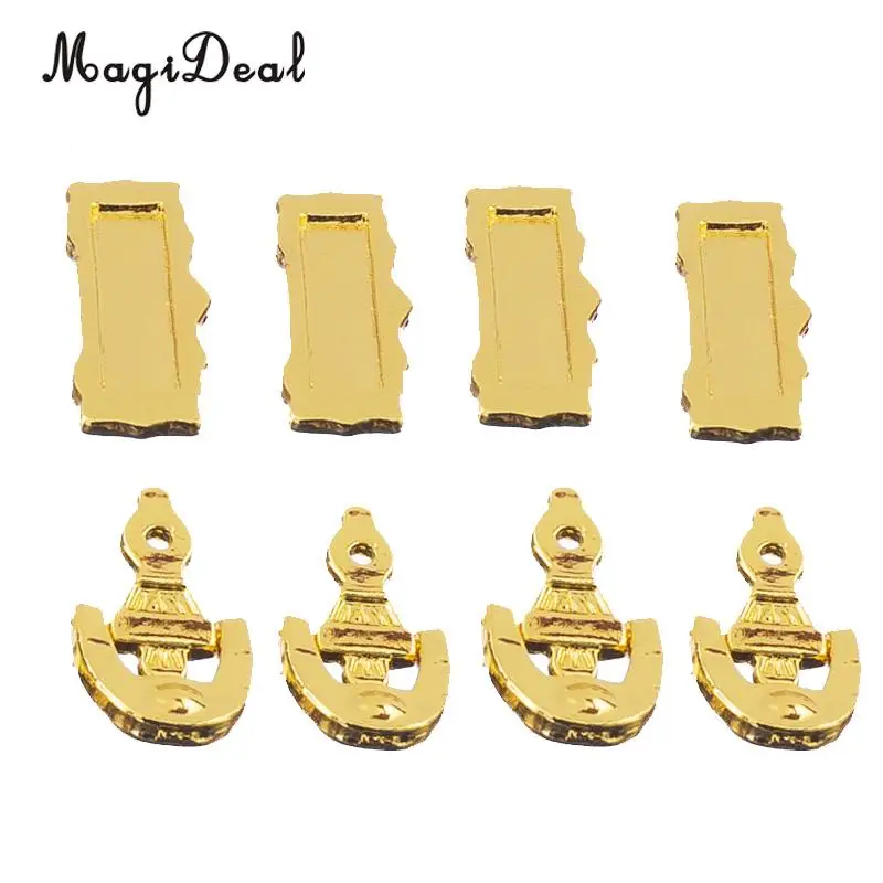 MagiDeal High Quality 1Set 1/12 Scale Dolls House Miniature Furniture Door Knocker Mail Slot Letter Box for Acce Kids Toys Gold