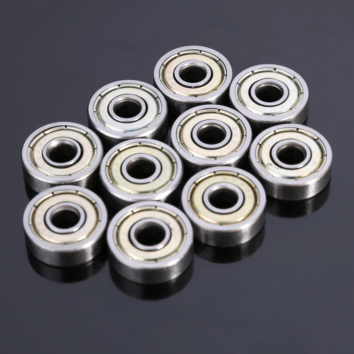 10pcs High Precision 625ZZ Carbon Steel Ball Bearings Single Row Deep Groove Radial Ball Bearing With Grease 5*16*5mm Mayitr