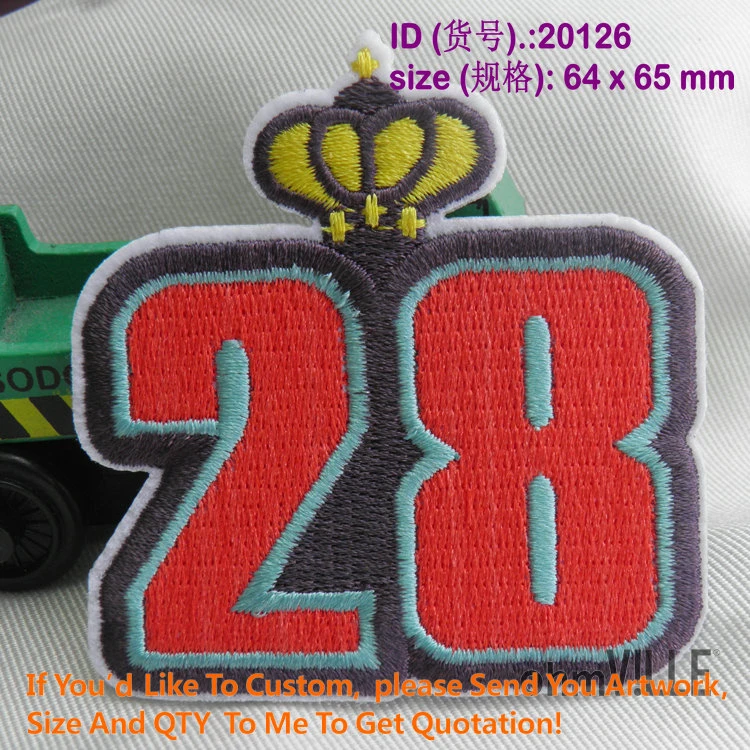 2016 Time limited New 3d Parches Bordados 20126 Orange Number 28 With Crown  Embroidery Patch Of Iron On 100% Quality Guarantee|parches bordados|patch  numberbordados parches - AliExpress