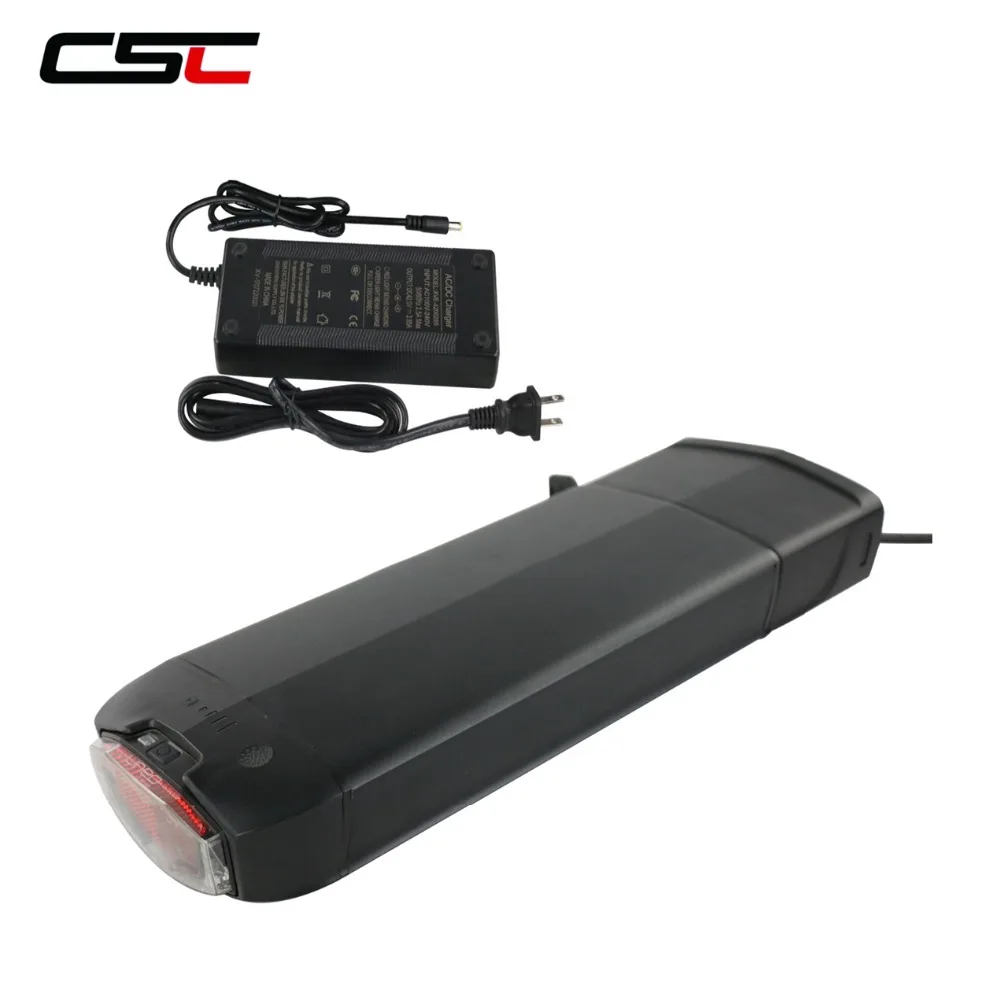 Excellent 36V 48V Electric Bicycle Rear Rack Battery 10ah 13h 17.5Ah eBike Lithium-ion Battery Double Layer Luggage Rack 5