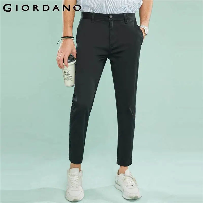 Celana Solid Ankle Fashion Chino Celana 