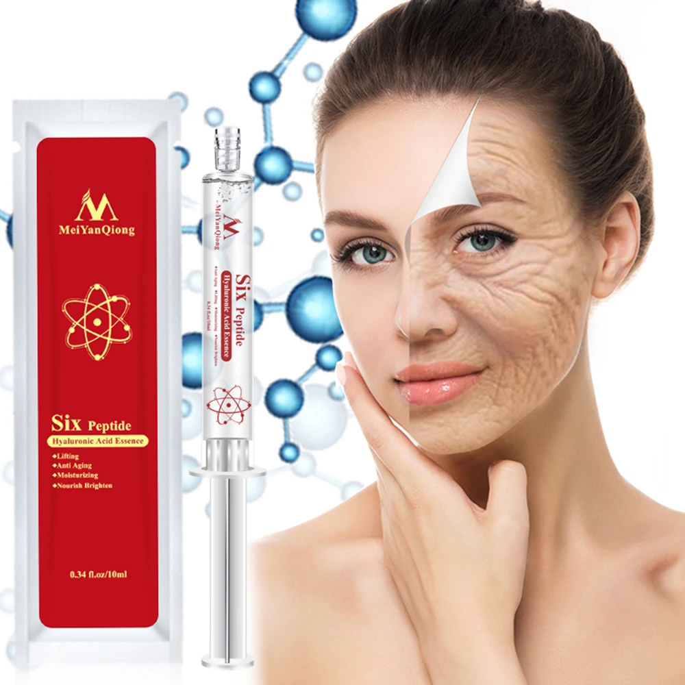 

MeiYanQiong 10ml Six Peptide Hyaluronic Acid Anti-wrinkle Anti-aging Moisturizing Water Needle Facial Whitening Essence TSLM2