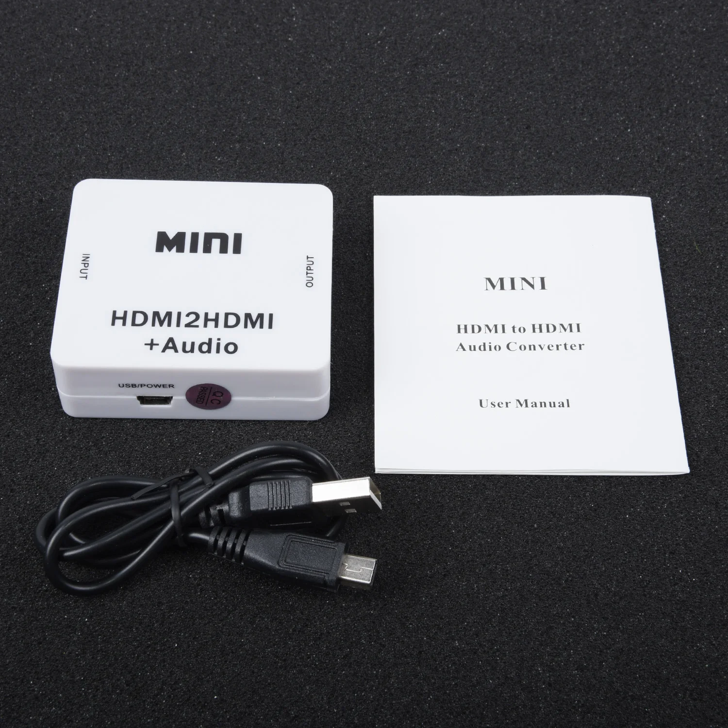 1080P HDMI преобразователь аудиосигнала HDMI цифровой аналоговый экстрактор адаптер 3,5 мм телефонный Джек+ HDMI выход до 1920x1080@ 60 Гц белый