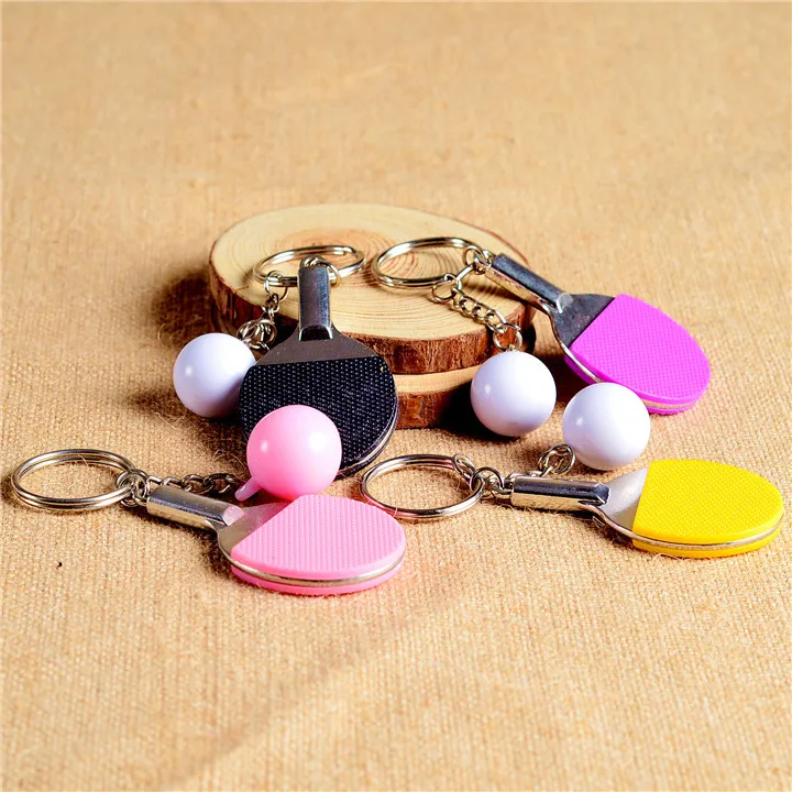 8  Sport Keychains For Women Baseball Bat Keyring Golf Ball Keyholder Tennis Racket  Bowling Ball Ping Pang Men Car Keychain