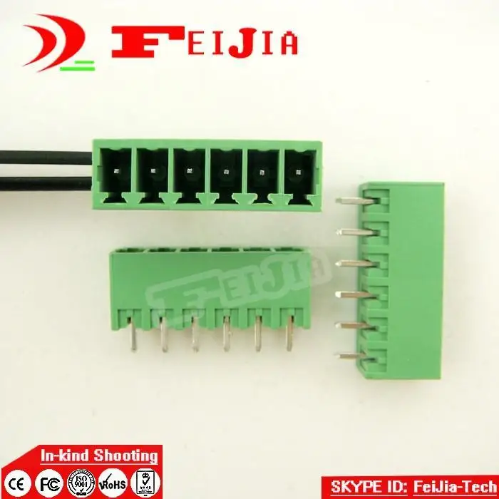 

(50pcs/lot) 15EDGVC-3.81-6P Straight Pin Terminal Block Connector Plug -in Pluggable type free shipping