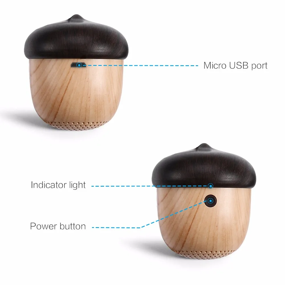 Bluetooth милый ореховый деревянный динамик Портативный Стильный сабвуфер мини беспроводной Bluetooth ореховый динамик для рюкзака подарки для путешествий
