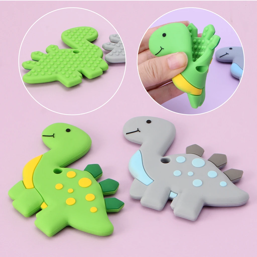 silicone dinosaur teether