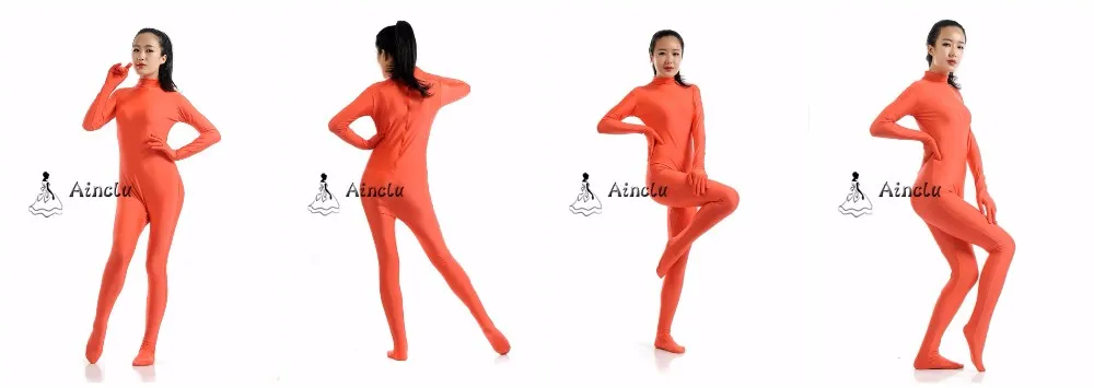 Ainclu Women’s Hoodless Zentai Catsuit Multicolor -Zentai shop online