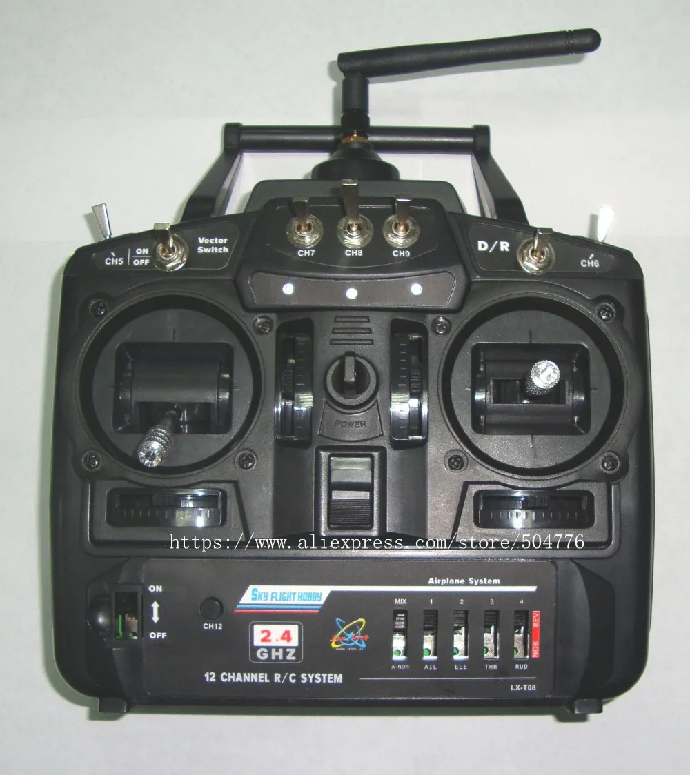 

12 Channel Radio transmitter with receiver remote control range 1000 meters