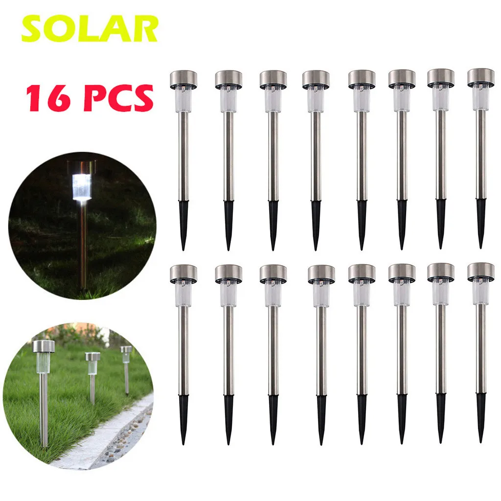 New 10Pcs Of Outdoor Path Light Spot Lamp Solar Power Yard Garden Lawn Landscape courtyard solar landscape path light - Испускаемый цвет: 16pcs