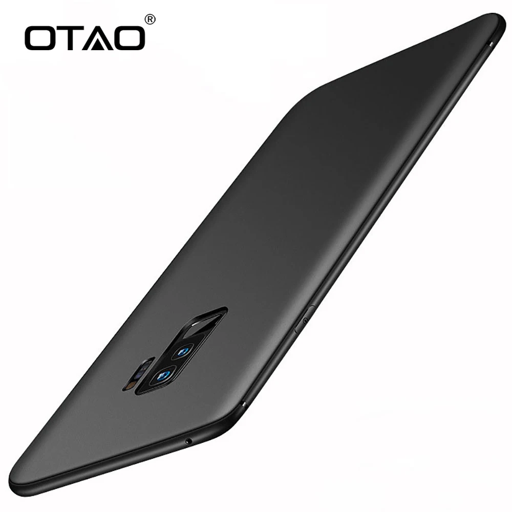 

OTAO Luxury Shockproof Phone Case For Samsung Galaxy S6 S7 Edge S8 S9 Plus Note 5 8 C9 Pro Cases Original Solid Color TPU Cover