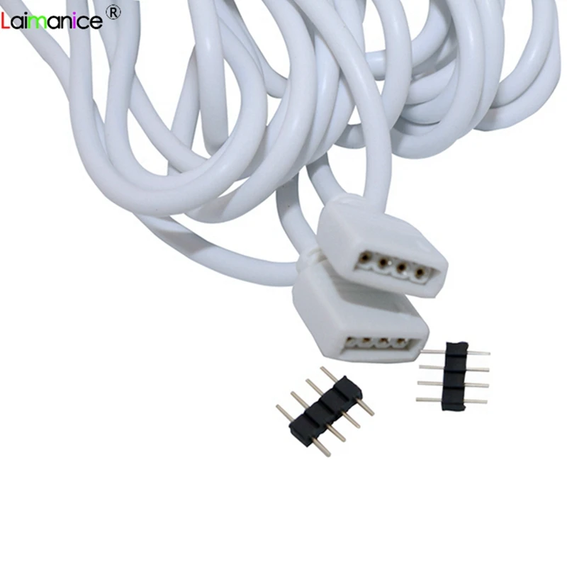 

30cm 50cm 1M 2M 3M 5M 10M 4pin LED tape extension Connector Cable wire female Cable Cord for 3528 5050 2835 RGB led strip light