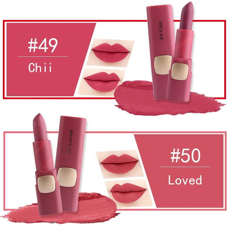 Miss Rose Matte Lipstick Cosmetics Makeup Waterproof Lips Moisturizing Easy To Wear Make up Lip Sticks Gloss Lipsticks