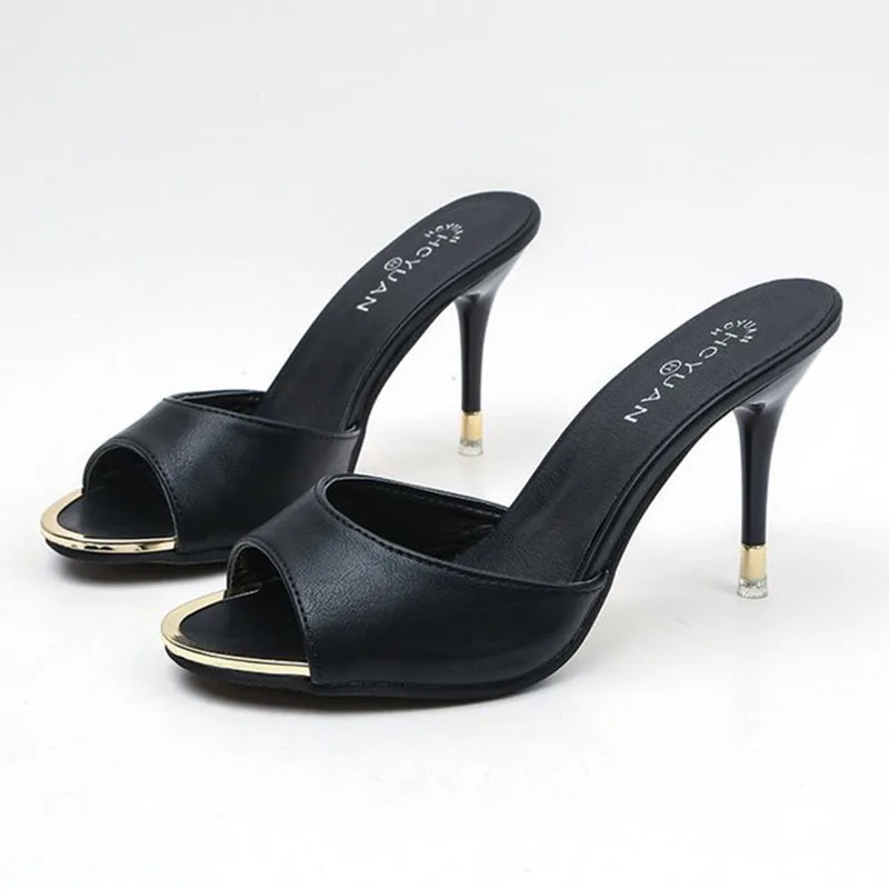 

2019 Summer New Solid Color Ladies Sandals And Slippers Women's Fashion High Heel Sandals Women's Shoes Chaussures Femme