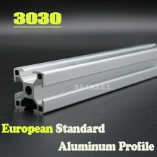 3030 European Standard Anodized Linear Rail Aluminum Profile Extrusion 3030 for DIY 3D printer CNC transkoot 20pcs aluminum gusset plate angle 1515 bracket for aluminum extrusion profile 1515 series for 3d printer