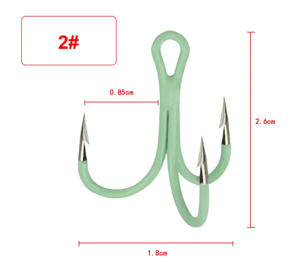 10 шт./партия рыболовные крючки морские светящиеся 2#/4#/6#/8#/10# рыболовные крючки с двойным рыболовным крюком джиг медленный крючок для рыбалки