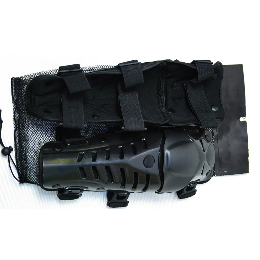 1 Pair Black Knee Shin Pads Protector Guard for Motorcycle Motocross Bike Biker Knee Shin Armor Protect Guard