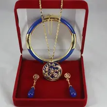 Слово ювелирные изделия драгоценный камень кварцевый камень драгоценный камень настоящий натуральный голубой камень ожерелье, серьги, браслет, кулон набор