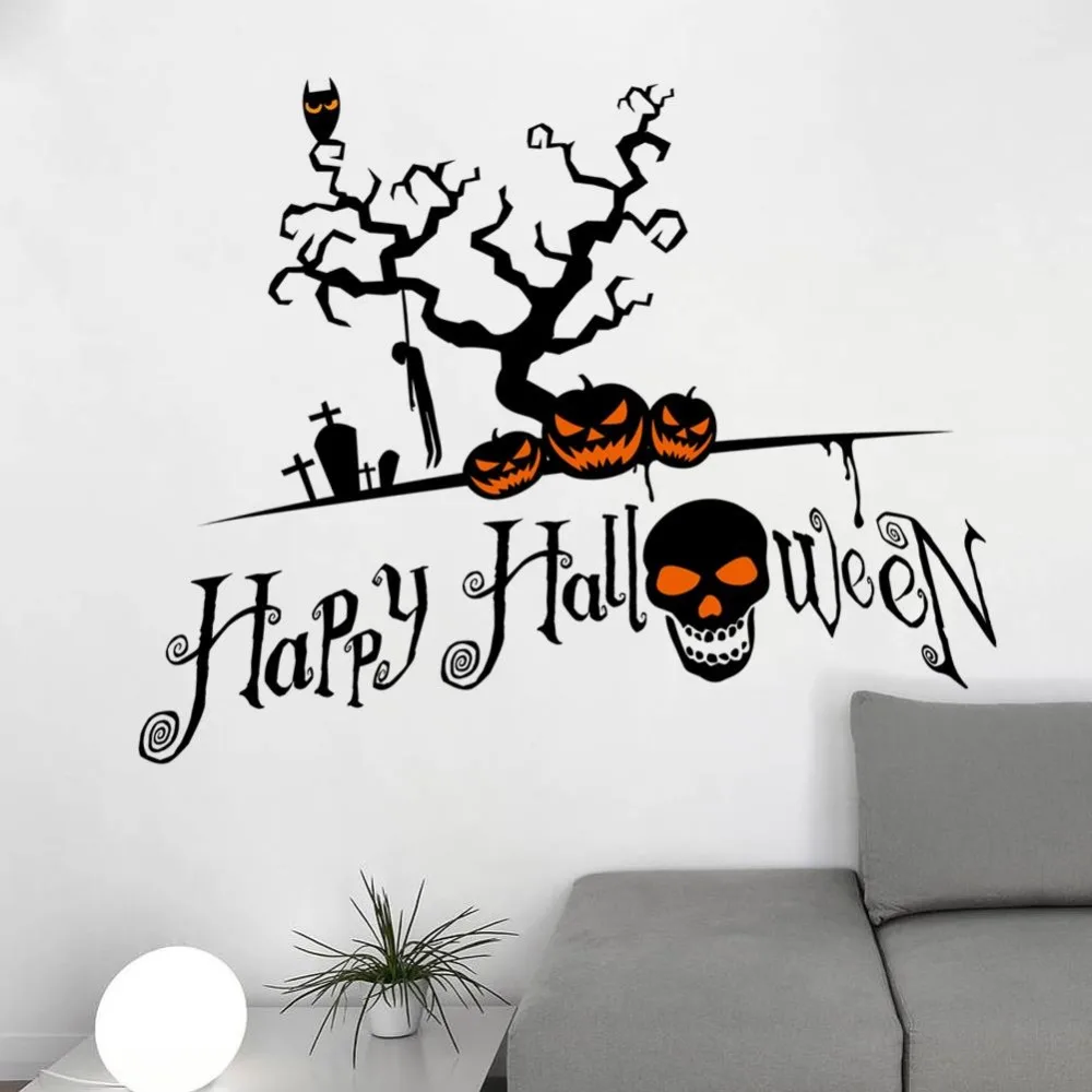 home decor diy happy halloween decoration skull wall sticker tree wall decoration children bedroom wall stickers - Halloween Wall Decor home decor diy happy halloween decoration skull wall sticker tree wall decoration children bedroom wall stickers - Halloween Wall Decor